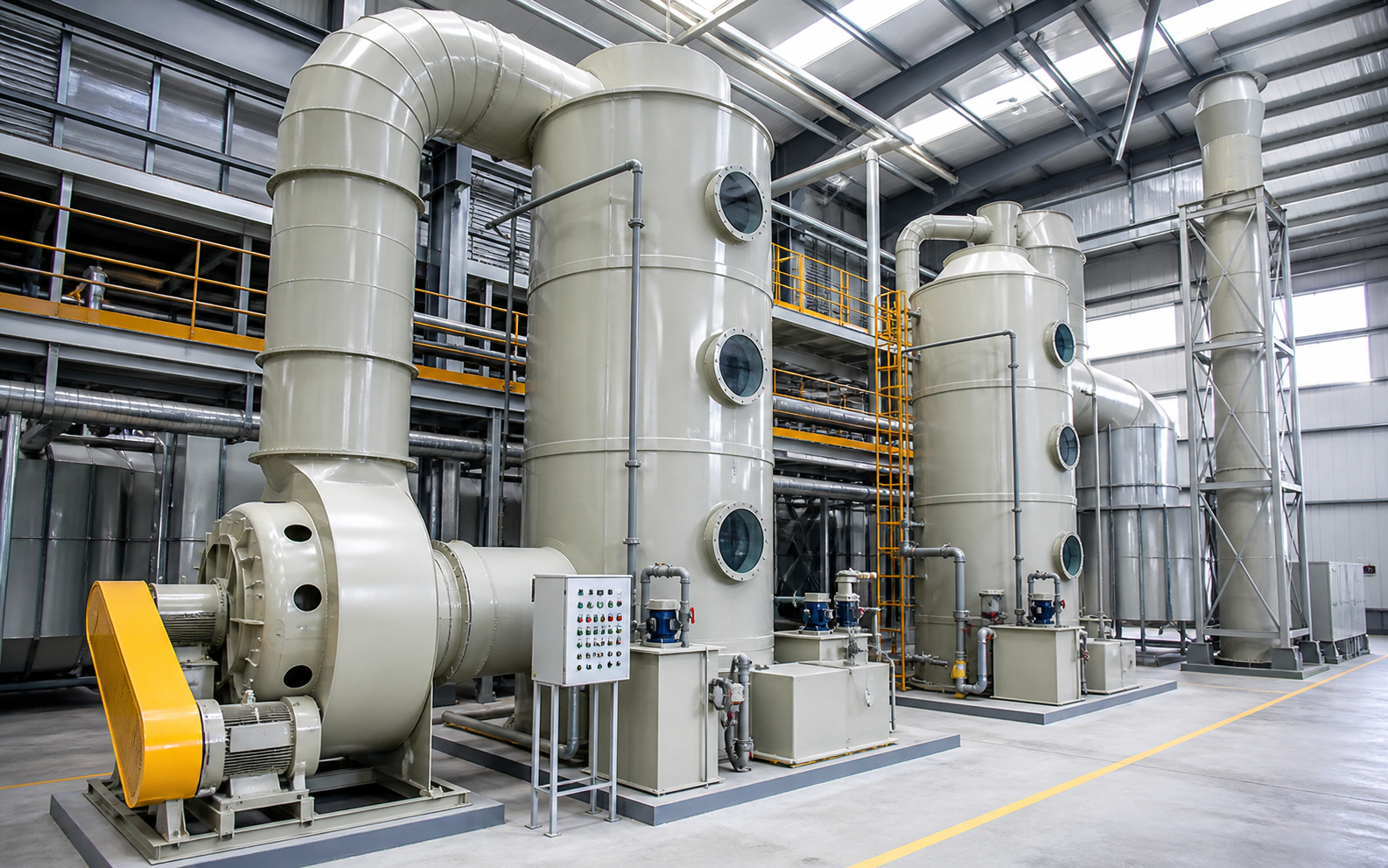 Air pollution control equipment used for installation and commissioning projects